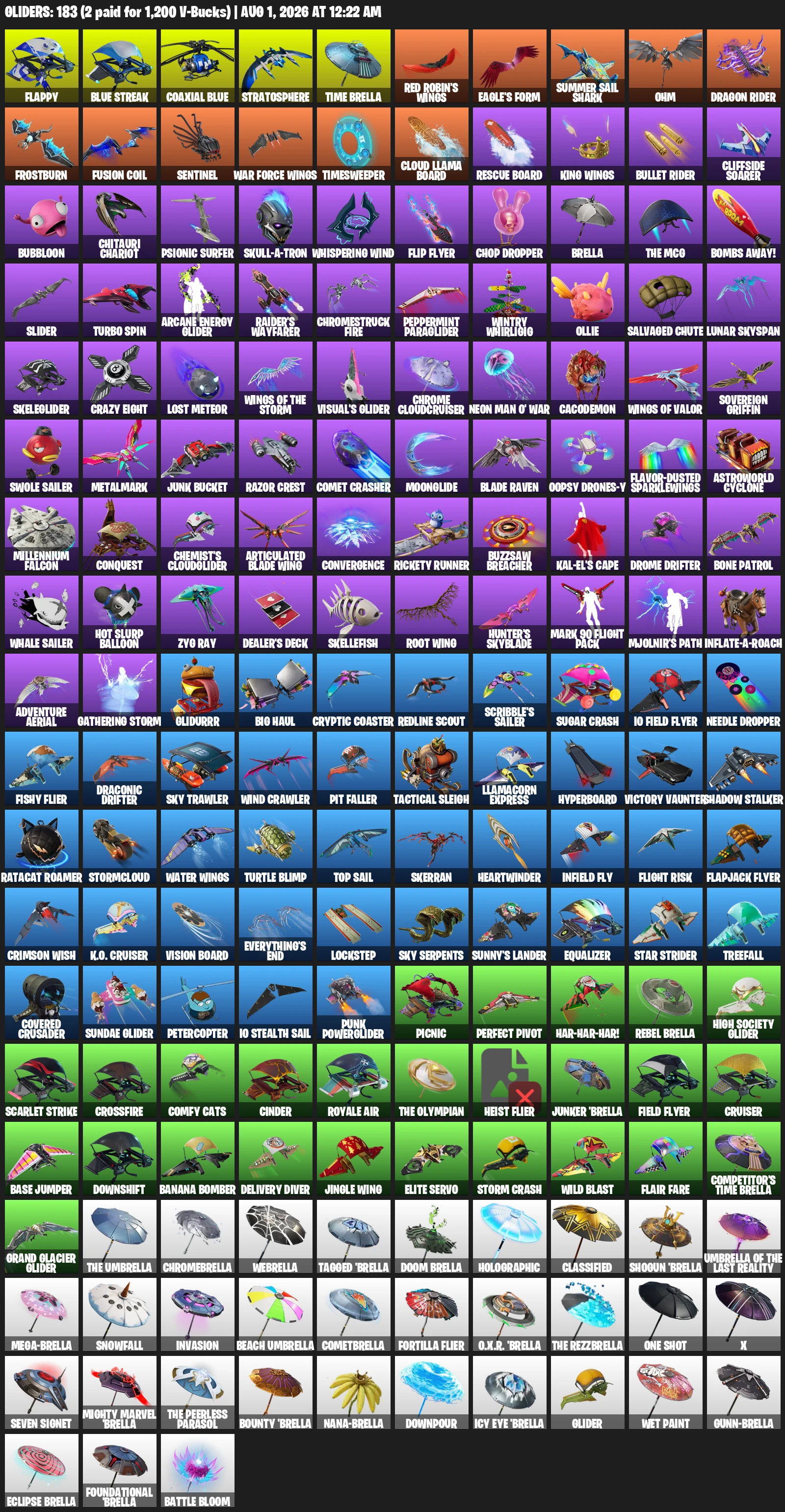 Fortnite Account + Minty Axe [ OG Outfits (+190 skins)]